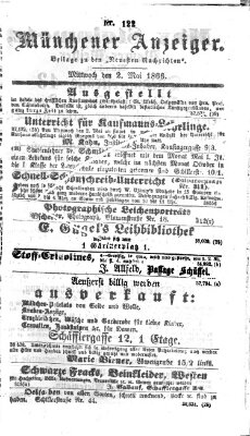 Münchener Anzeiger (Münchner neueste Nachrichten) Mittwoch 2. Mai 1866