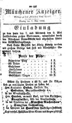 Münchener Anzeiger (Münchner neueste Nachrichten) Montag 7. Mai 1866