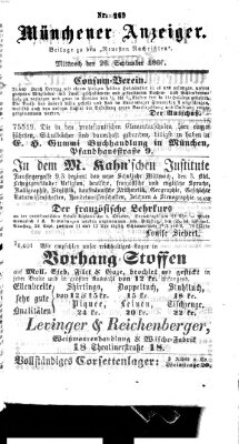 Münchener Anzeiger (Münchner neueste Nachrichten) Mittwoch 26. September 1866