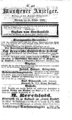 Münchener Anzeiger (Münchner neueste Nachrichten) Mittwoch 24. Oktober 1866