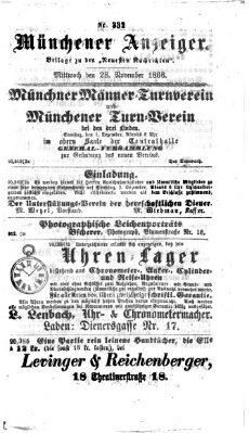 Münchener Anzeiger (Münchner neueste Nachrichten) Mittwoch 28. November 1866