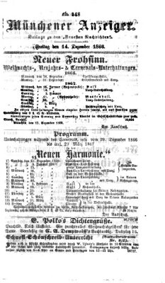 Münchener Anzeiger (Münchner neueste Nachrichten) Freitag 14. Dezember 1866