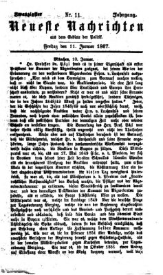 Neueste Nachrichten aus dem Gebiete der Politik (Münchner neueste Nachrichten) Freitag 11. Januar 1867