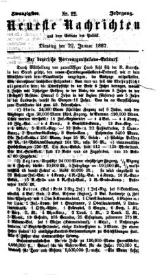 Neueste Nachrichten aus dem Gebiete der Politik (Münchner neueste Nachrichten) Dienstag 22. Januar 1867