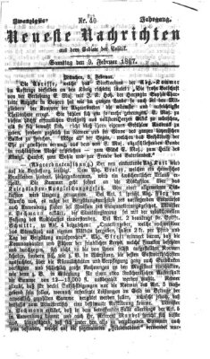 Neueste Nachrichten aus dem Gebiete der Politik (Münchner neueste Nachrichten) Samstag 9. Februar 1867