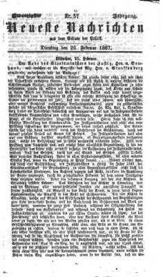 Neueste Nachrichten aus dem Gebiete der Politik (Münchner neueste Nachrichten) Dienstag 26. Februar 1867