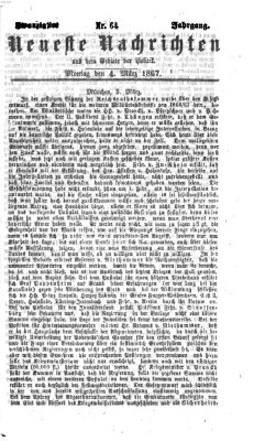 Neueste Nachrichten aus dem Gebiete der Politik (Münchner neueste Nachrichten) Montag 4. März 1867