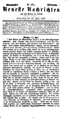 Neueste Nachrichten aus dem Gebiete der Politik (Münchner neueste Nachrichten) Donnerstag 20. Juni 1867