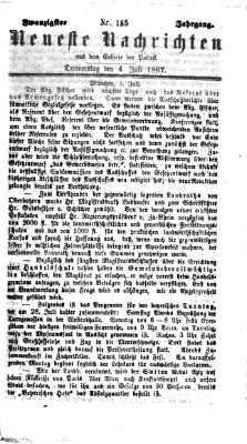 Neueste Nachrichten aus dem Gebiete der Politik (Münchner neueste Nachrichten) Donnerstag 4. Juli 1867