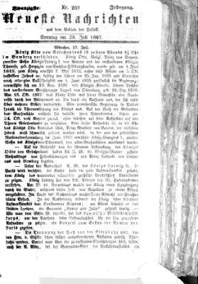 Neueste Nachrichten aus dem Gebiete der Politik (Münchner neueste Nachrichten) Sonntag 28. Juli 1867