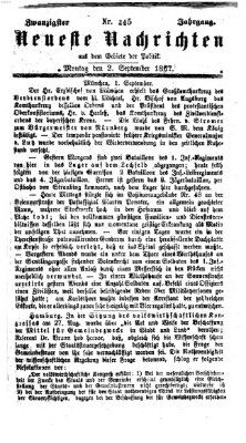 Neueste Nachrichten aus dem Gebiete der Politik (Münchner neueste Nachrichten) Montag 2. September 1867