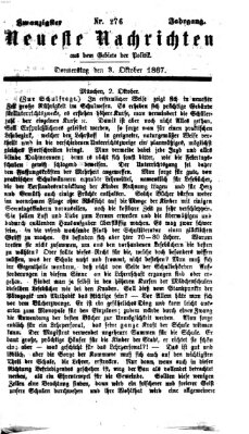 Neueste Nachrichten aus dem Gebiete der Politik (Münchner neueste Nachrichten) Donnerstag 3. Oktober 1867