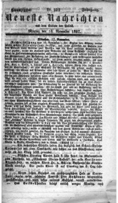 Neueste Nachrichten aus dem Gebiete der Politik (Münchner neueste Nachrichten) Montag 18. November 1867