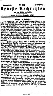 Neueste Nachrichten aus dem Gebiete der Politik (Münchner neueste Nachrichten) Freitag 29. November 1867