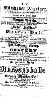 Münchener Anzeiger (Münchner neueste Nachrichten) Mittwoch 6. Februar 1867