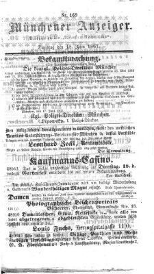 Münchener Anzeiger (Münchner neueste Nachrichten) Dienstag 18. Juni 1867