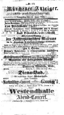 Münchener Anzeiger (Münchner neueste Nachrichten) Donnerstag 20. Juni 1867