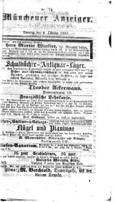 Münchener Anzeiger (Münchner neueste Nachrichten) Sonntag 6. Oktober 1867