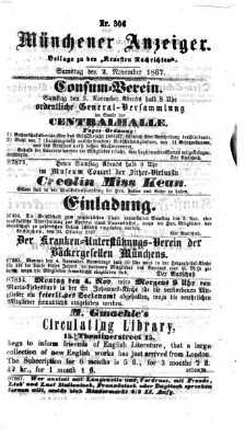 Münchener Anzeiger (Münchner neueste Nachrichten) Samstag 2. November 1867