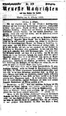 Neueste Nachrichten aus dem Gebiete der Politik (Münchner neueste Nachrichten) Montag 5. Oktober 1868