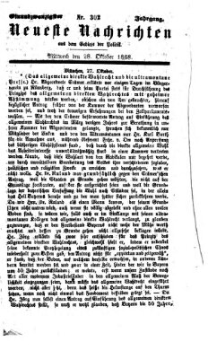 Neueste Nachrichten aus dem Gebiete der Politik (Münchner neueste Nachrichten) Mittwoch 28. Oktober 1868