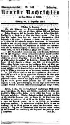 Neueste Nachrichten aus dem Gebiete der Politik (Münchner neueste Nachrichten) Montag 7. Dezember 1868