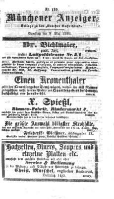 Münchener Anzeiger (Münchner neueste Nachrichten) Samstag 9. Mai 1868