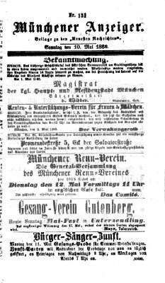 Münchener Anzeiger (Münchner neueste Nachrichten) Sonntag 10. Mai 1868