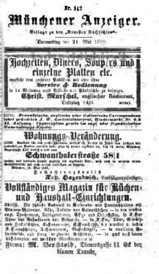 Münchener Anzeiger (Münchner neueste Nachrichten) Donnerstag 21. Mai 1868