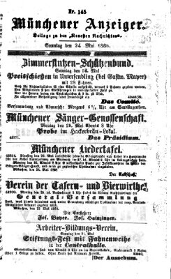 Münchener Anzeiger (Münchner neueste Nachrichten) Sonntag 24. Mai 1868