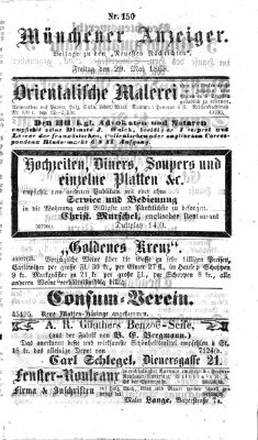 Münchener Anzeiger (Münchner neueste Nachrichten) Freitag 29. Mai 1868