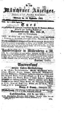 Münchener Anzeiger (Münchner neueste Nachrichten) Mittwoch 16. September 1868