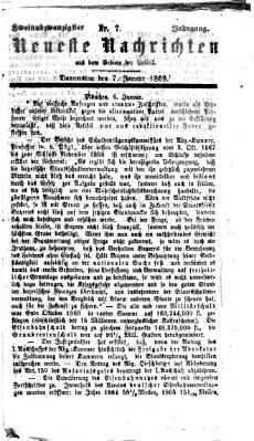 Neueste Nachrichten aus dem Gebiete der Politik (Münchner neueste Nachrichten) Donnerstag 7. Januar 1869