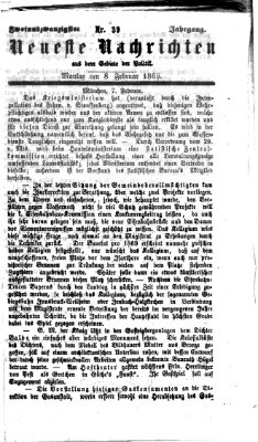 Neueste Nachrichten aus dem Gebiete der Politik (Münchner neueste Nachrichten) Montag 8. Februar 1869