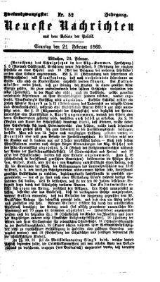 Neueste Nachrichten aus dem Gebiete der Politik (Münchner neueste Nachrichten) Sonntag 21. Februar 1869