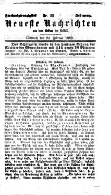 Neueste Nachrichten aus dem Gebiete der Politik (Münchner neueste Nachrichten) Mittwoch 24. Februar 1869