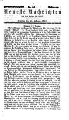 Neueste Nachrichten aus dem Gebiete der Politik (Münchner neueste Nachrichten) Sonntag 28. Februar 1869