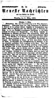 Neueste Nachrichten aus dem Gebiete der Politik (Münchner neueste Nachrichten) Samstag 6. März 1869