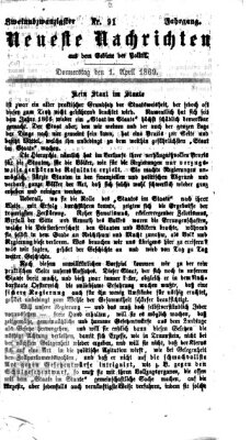 Neueste Nachrichten aus dem Gebiete der Politik (Münchner neueste Nachrichten) Donnerstag 1. April 1869