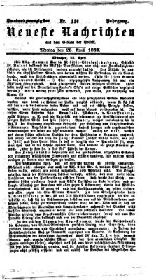 Neueste Nachrichten aus dem Gebiete der Politik (Münchner neueste Nachrichten) Montag 26. April 1869