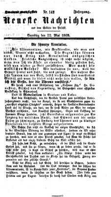 Neueste Nachrichten aus dem Gebiete der Politik (Münchner neueste Nachrichten) Samstag 22. Mai 1869