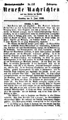 Neueste Nachrichten aus dem Gebiete der Politik (Münchner neueste Nachrichten) Samstag 5. Juni 1869