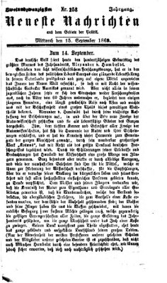 Neueste Nachrichten aus dem Gebiete der Politik (Münchner neueste Nachrichten) Mittwoch 15. September 1869