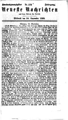 Neueste Nachrichten aus dem Gebiete der Politik (Münchner neueste Nachrichten) Mittwoch 29. September 1869