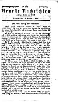 Neueste Nachrichten aus dem Gebiete der Politik (Münchner neueste Nachrichten) Dienstag 26. Oktober 1869