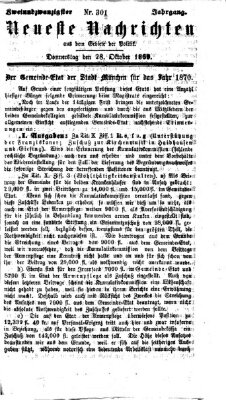 Neueste Nachrichten aus dem Gebiete der Politik (Münchner neueste Nachrichten) Donnerstag 28. Oktober 1869