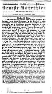 Neueste Nachrichten aus dem Gebiete der Politik (Münchner neueste Nachrichten) Montag 1. November 1869