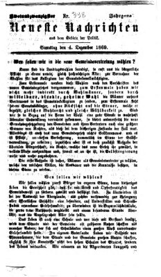 Neueste Nachrichten aus dem Gebiete der Politik (Münchner neueste Nachrichten) Samstag 4. Dezember 1869