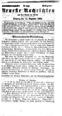 Neueste Nachrichten aus dem Gebiete der Politik (Münchner neueste Nachrichten) Dienstag 14. Dezember 1869