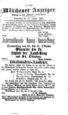 Münchener Anzeiger (Münchner neueste Nachrichten) Donnerstag 28. Oktober 1869